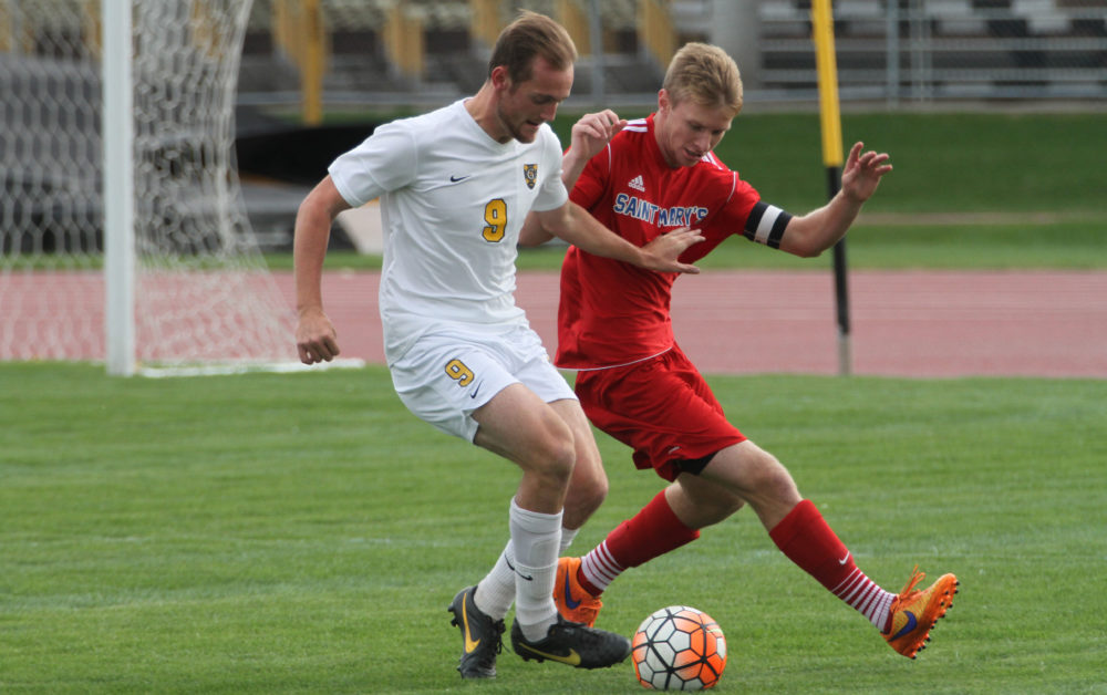 Men&#8217;s Soccer Tops E Mary&#8217;s 1-0 In Double Overtime